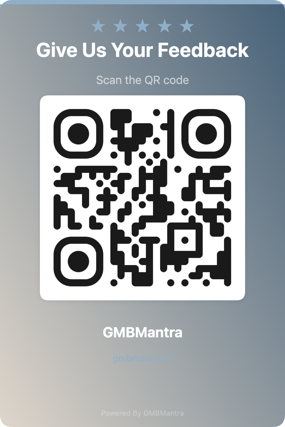 slate-minimal QR standee